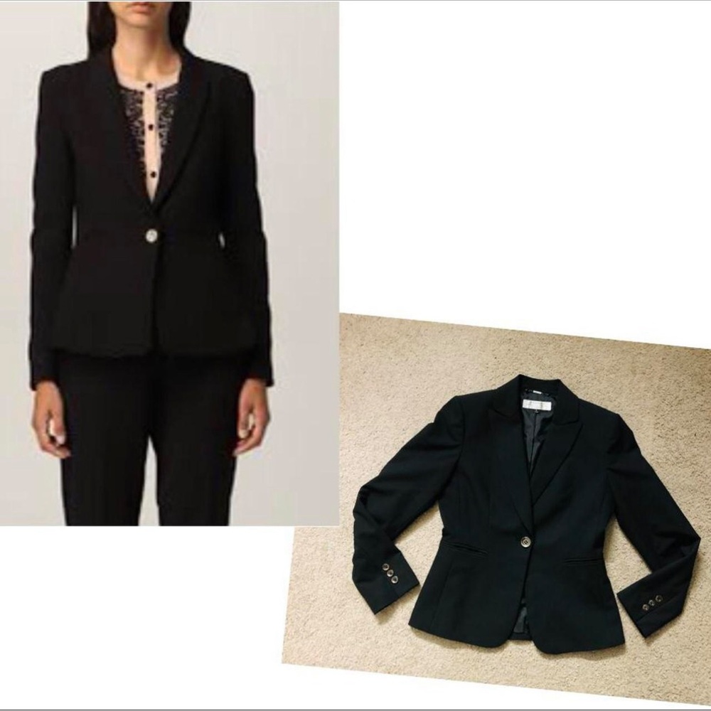 TAHARI Arthur S. Levine Black One Button Blazer.‎ Size 6P
